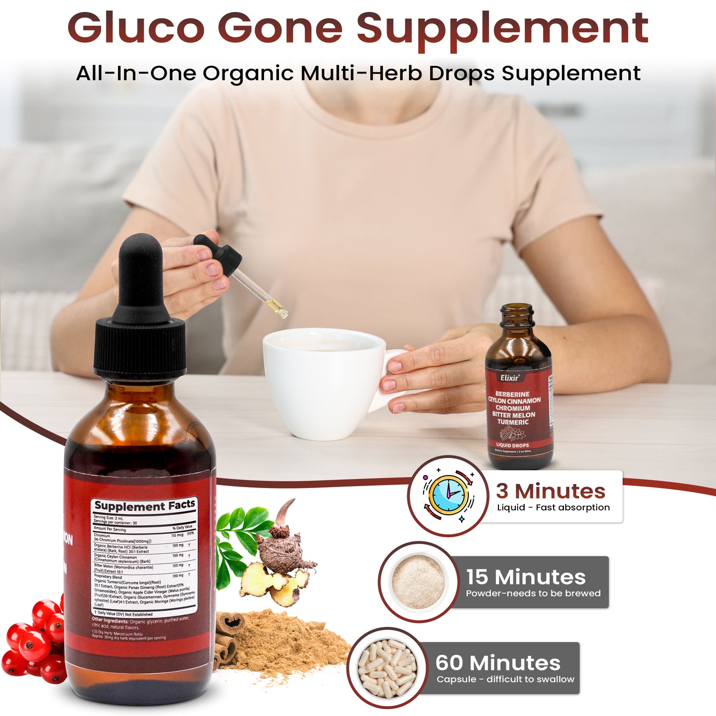 Berberine with Ceylon Cinnamon Drops™️